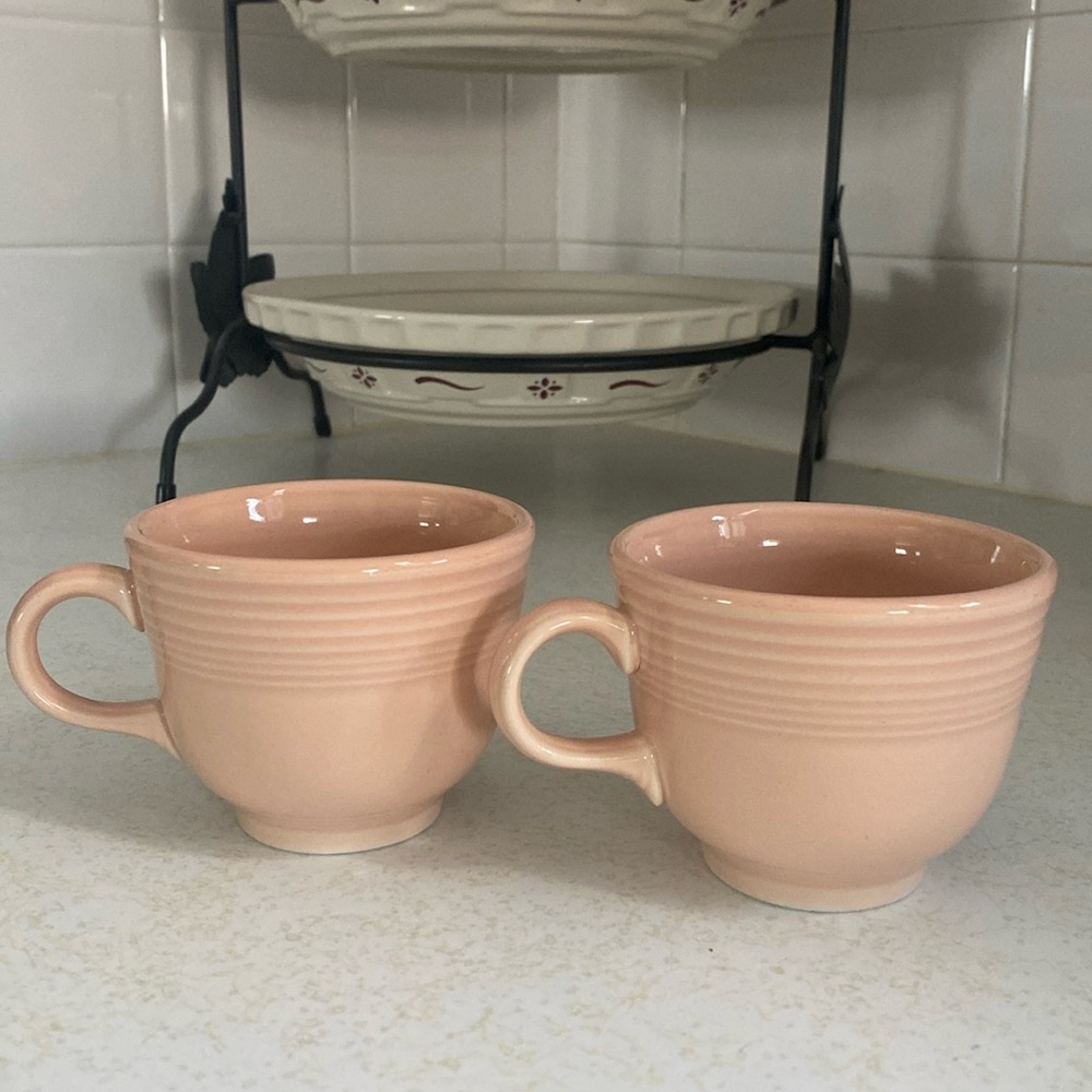 Vintage Apricot Fiestaware Cups Set of 2